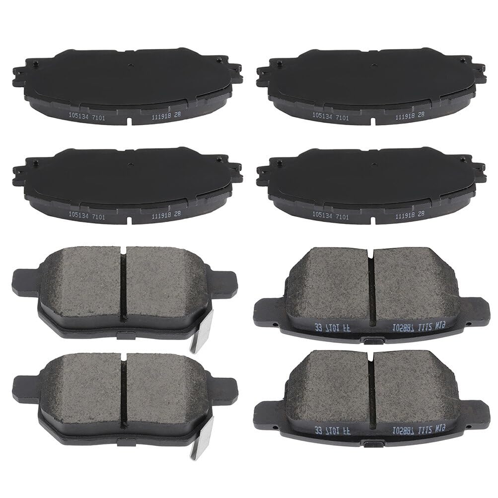 Automuto 8Pcs Front & Rear Ceramic Disc Brake Pads Set D1354 D1211 For Pontiac Vibe 2009-2010,For Scion Tc 2011-2016,For Toyota