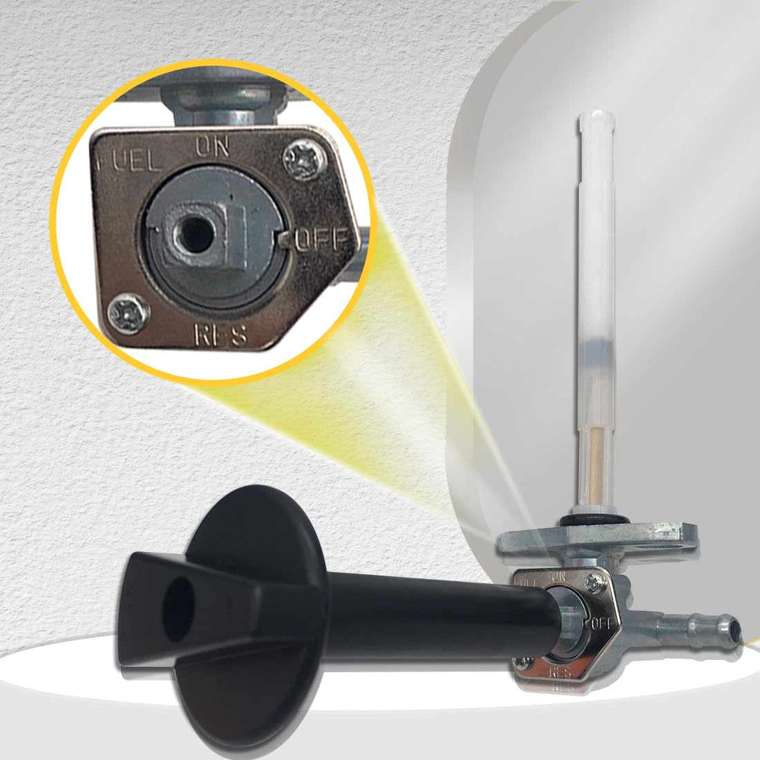 Fuel Tank Petcock Valve With Lever Screw Fits For 1997-2014 Honda Recon 250 Trx250Te Trx250Tm 2X4 Es Fourmax Rancher Trx350 Atv Replaces 16950-Hm8-003 16950-Hn7-003