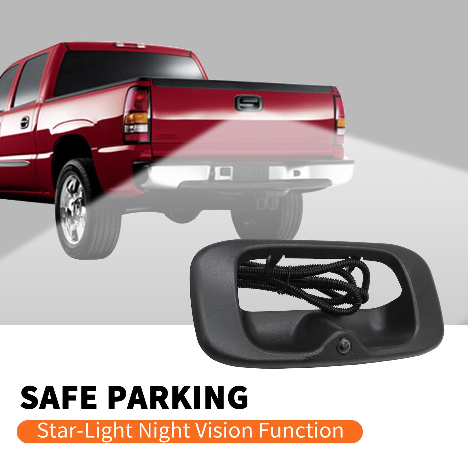 Aspaton Rear Tailgate Handle Backup Camera Compatible With 1999-2006 Silverado And Sierra Gm1916102 15046512 15228539