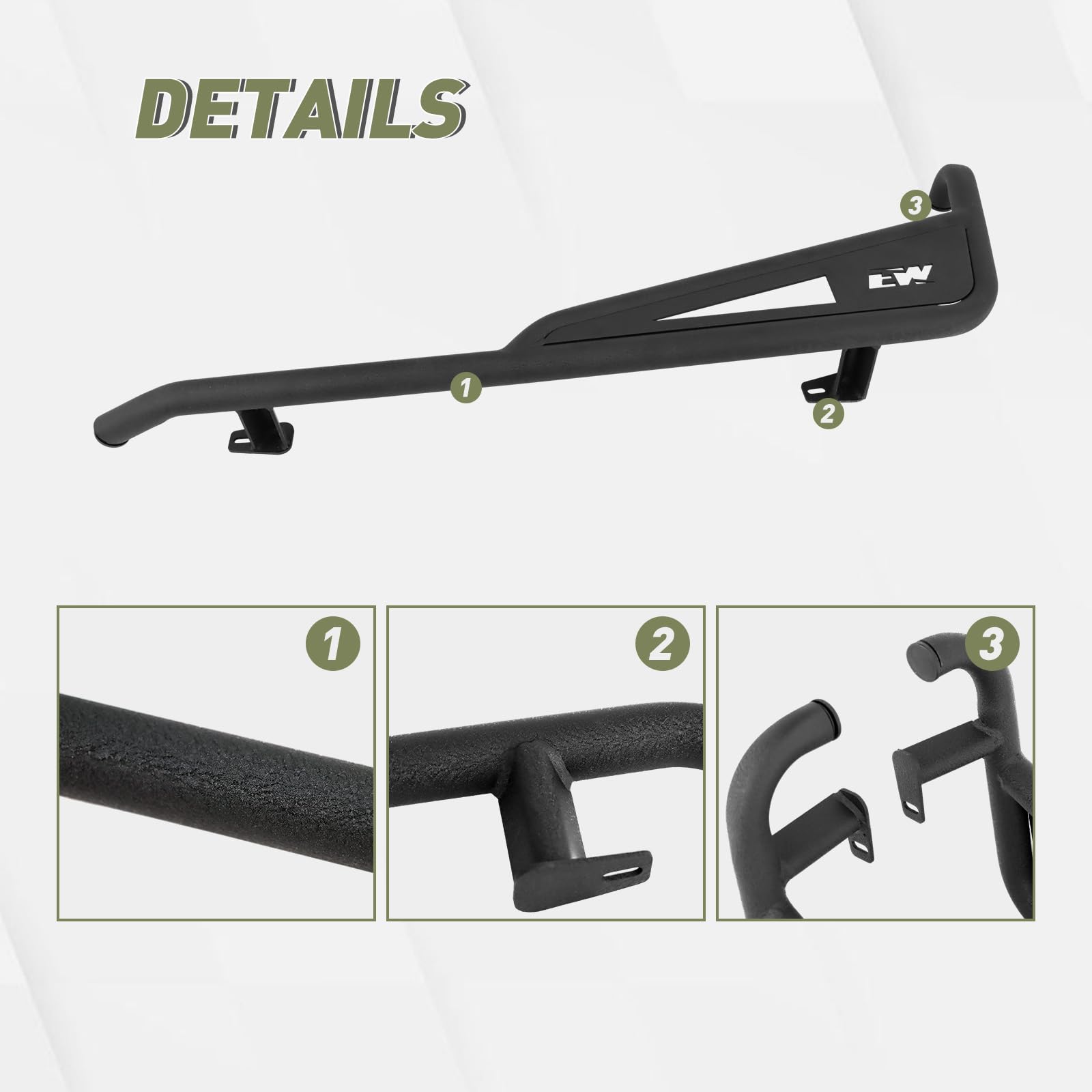 NIXFACE Upgrated Nerf Bars Rock Sliders Fit for Polaris 2014-2021 RZR XP 1000/Turbo (s) 2015-2019 RZR S 900/1000 2015-2019 RZR 9