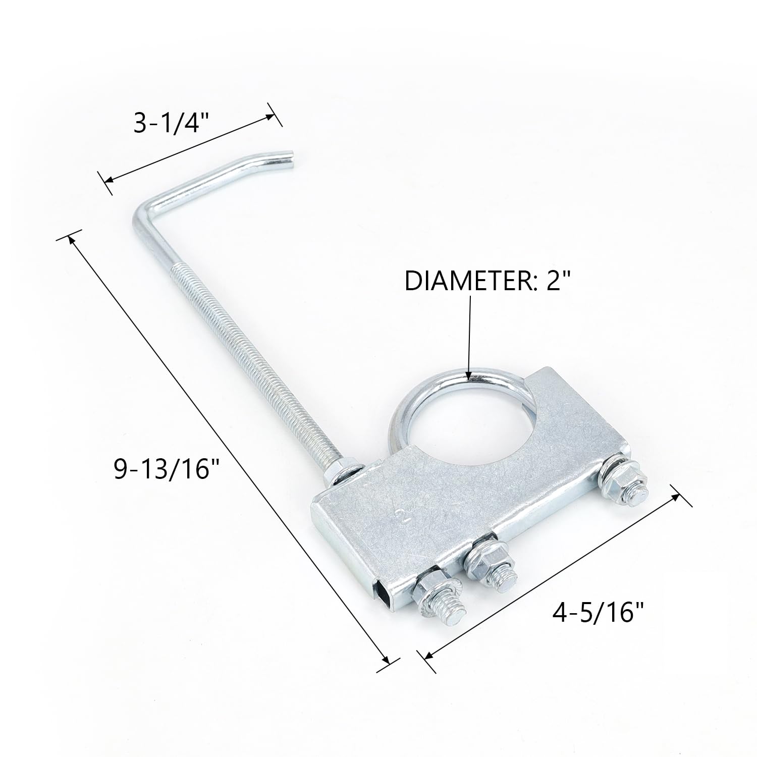 Scottchen Pro Exhaust Clamp With Hanger Fit 2.5' Exhaust Pipe, Exhaust System Hanger Exhaust Hanger