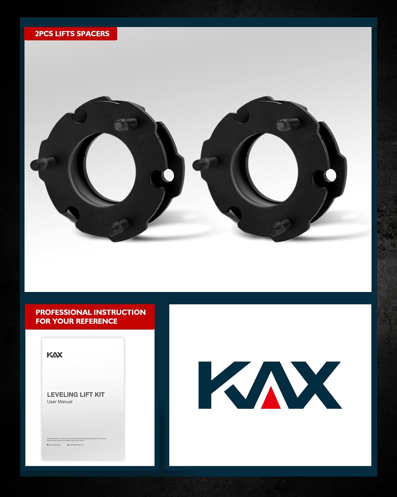 Kax 2'' Front Leveling Lift Kit Fit For 2015-2022 Colorado/Canyon 2Wd 4Wd, 2 Inch Suspensions Front Struts Spacer