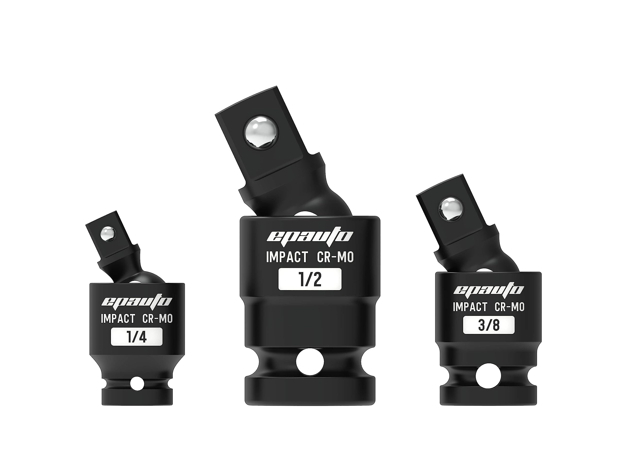 Epauto 3Pcs Impact Universal 1/2'', 3/8'', And 1/4'' U-Joint Ball Spring Set, Cr-Mo Steel