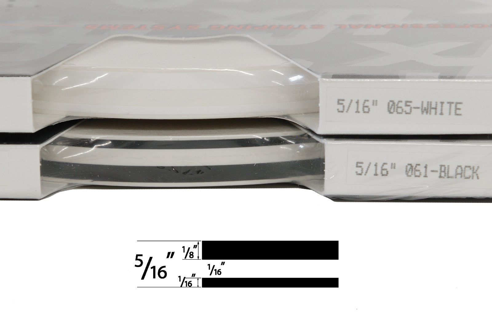 Universal TFX 0005065 - Auto Customizing Dual Pinstripe - 5/16&quot; x 150' (1/8” Stripe, 1/8&quot; Gap, Then 1/16” Stripe) - 065-White