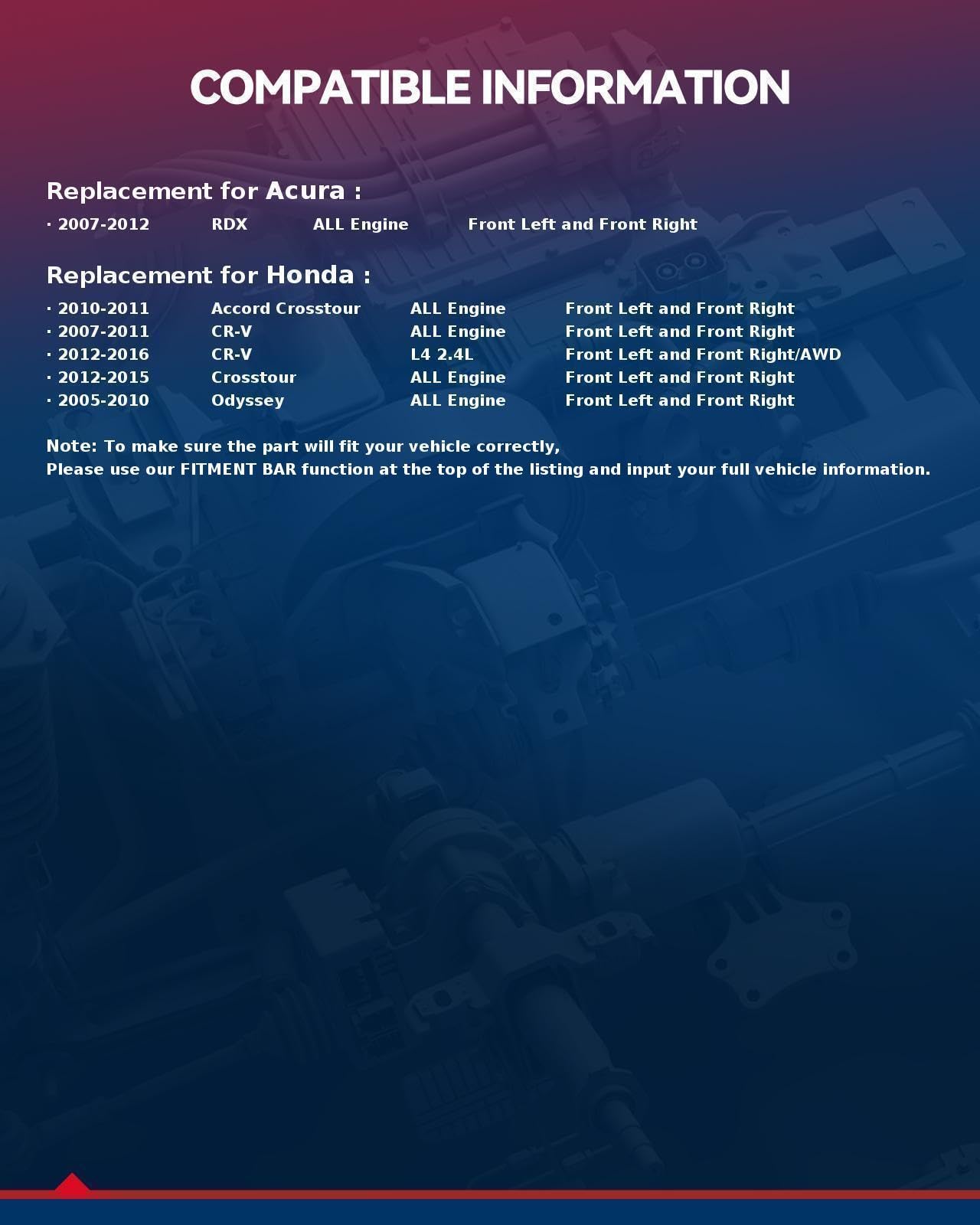 Kax Disc Brake Caliper Assembly Fit For Honda Cr-V 2012-2016 2.4L, Cr-V 2007-2011, Odyssey 2005-2010, Crosstour 2012-2015, Accor
