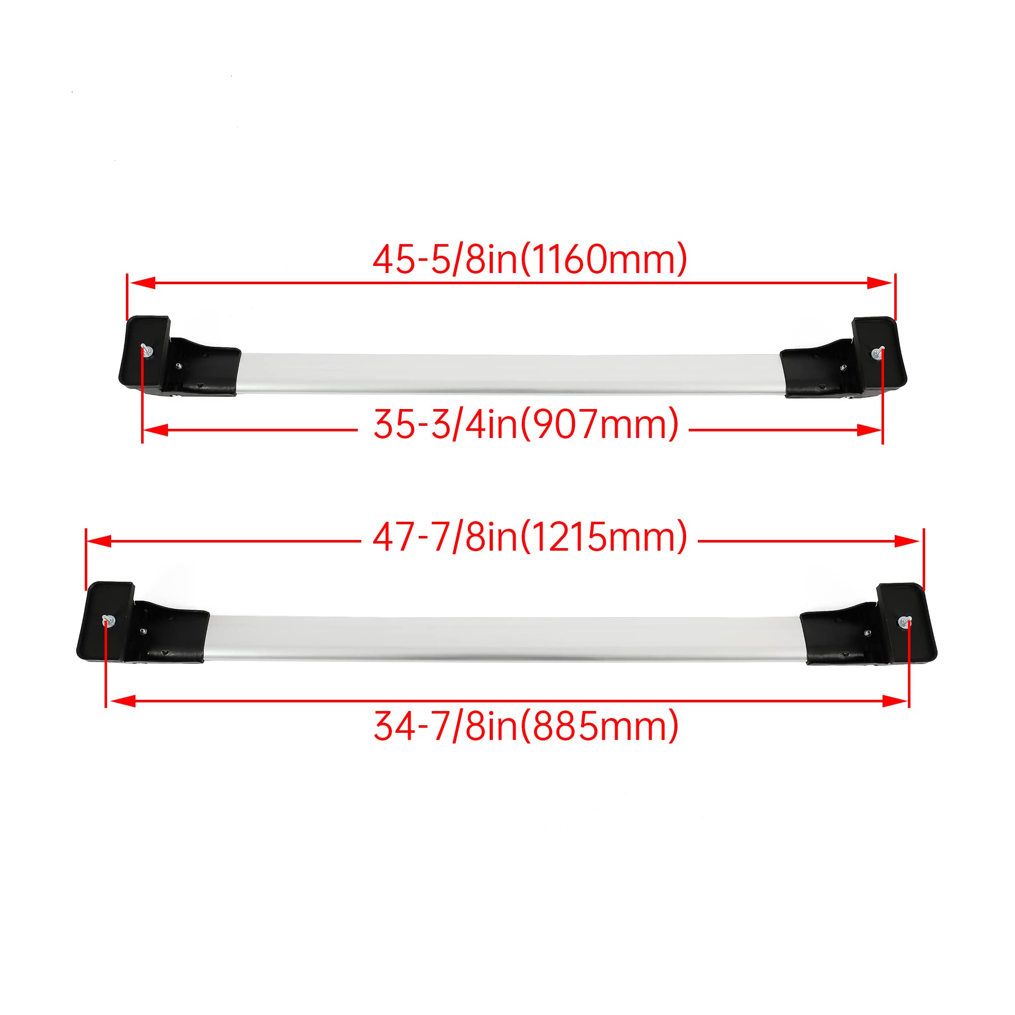 HECASA Lockable Cross Bars Compatible with 2006-2017 Mazda 5 220 LBS Roof Racks Luggage Carrier Cargo Racks Cross Rails (Silver&