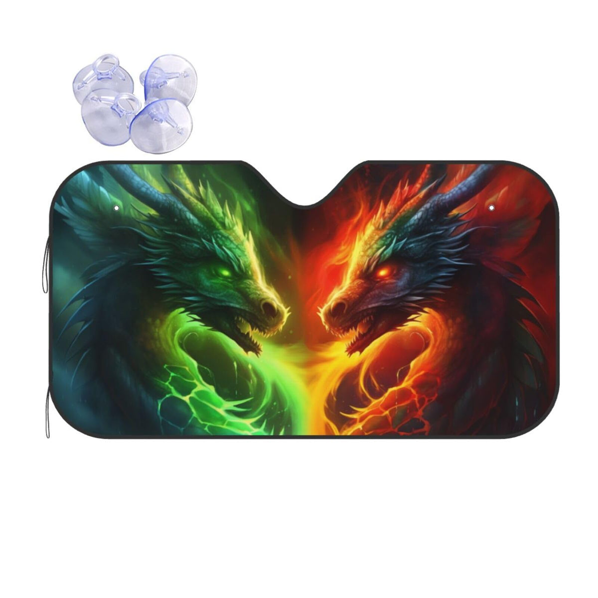 Dragon Car Sun Shade Windshield Sunshade Foldable Front Window Shield Cover for Truck SUV