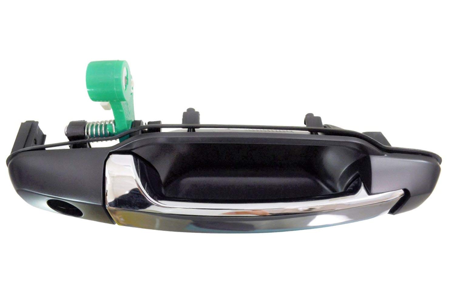 PT Auto Warehouse KI-3550MP-QP - Exterior Outer Outside Door Handle, Chrome Lever with Black Housing - Front/Rear Left/Right, Se
