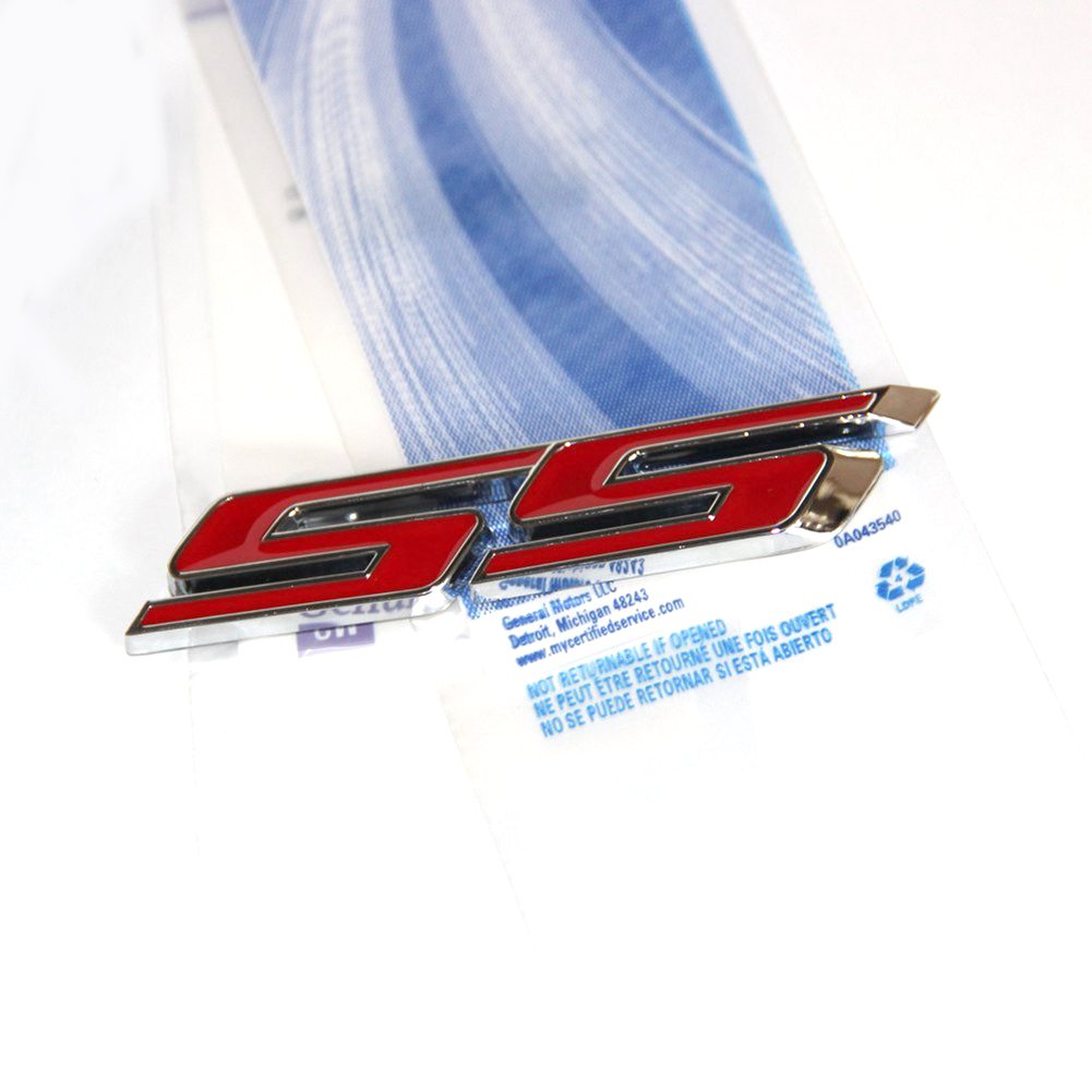 Yoaoo 1x OEM Chrome Ss Emblem Badge Sticker 3D Logo Replacement Compatible with Zl1 1LE Series Red