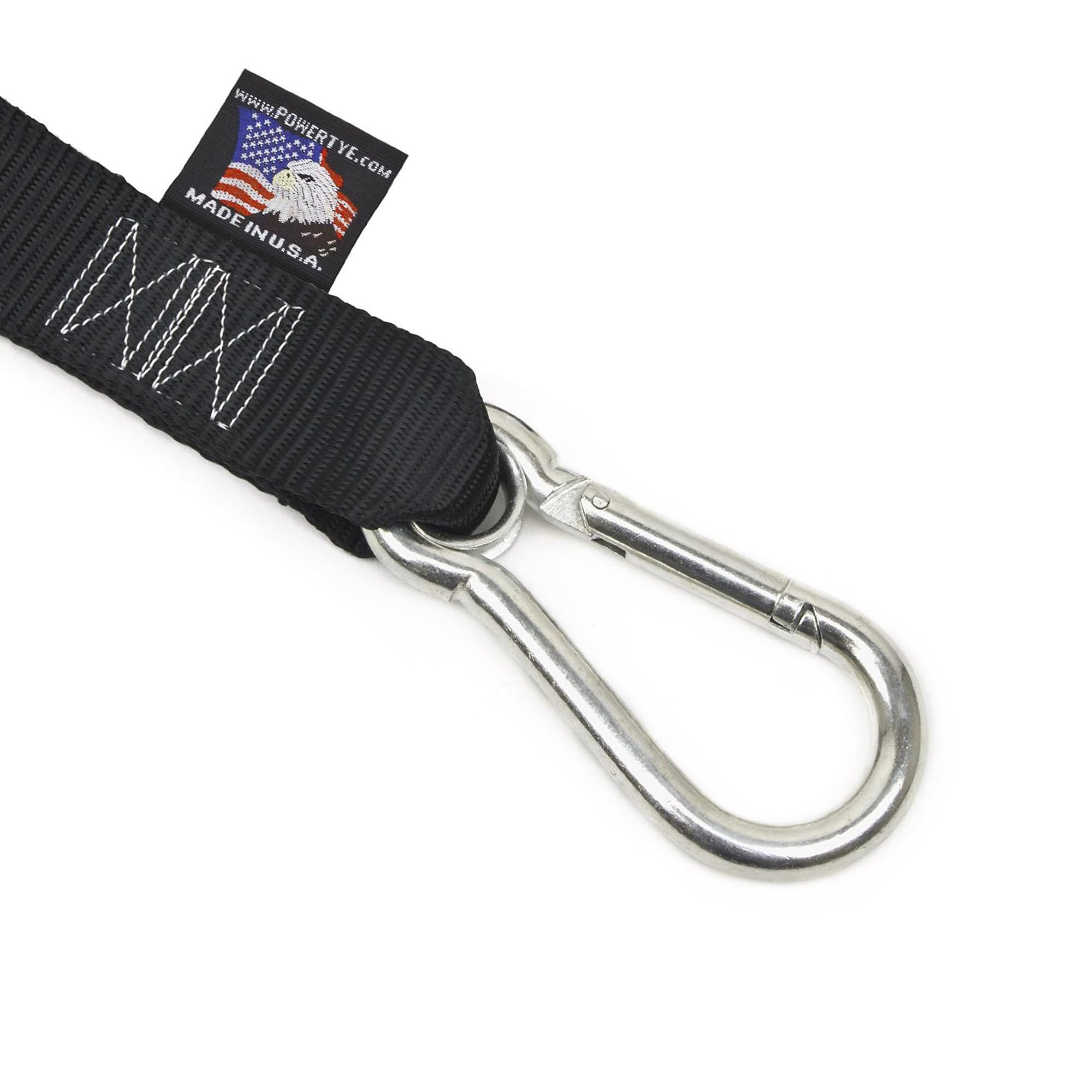 Powertye 1.5In X 6.5Ft Heavy Duty Ratchet Tie-Down Straps With Soft-Tye And Carabiner Hooks - 1,000 Lb Working Load Limit / 3,00