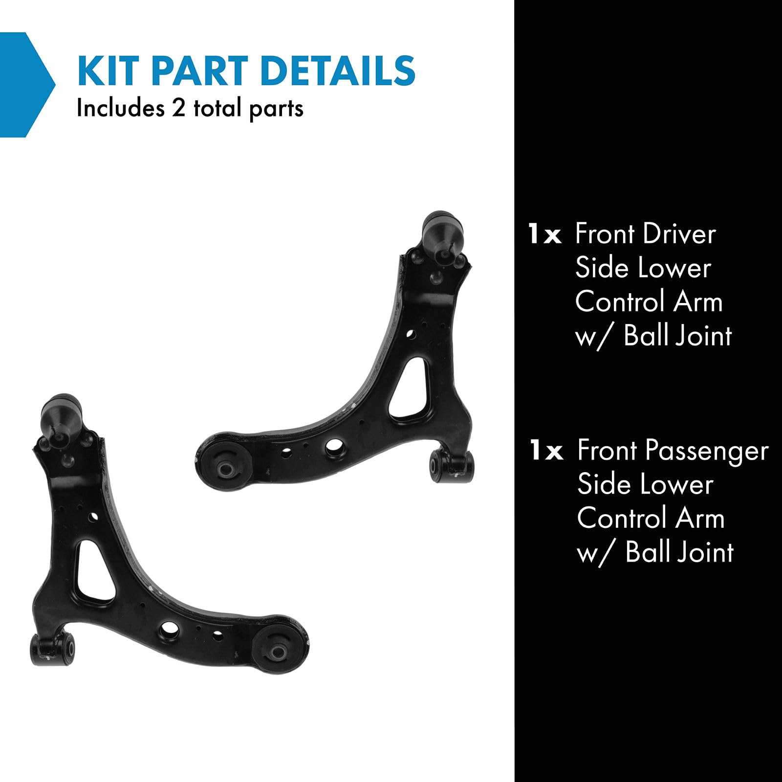 Trq Front Lower Control Arm With Ball Joint Set Compatible With 2005-2007 Buick Terraza 2005-2008 Chevrolet Uplander 2005-2006 P