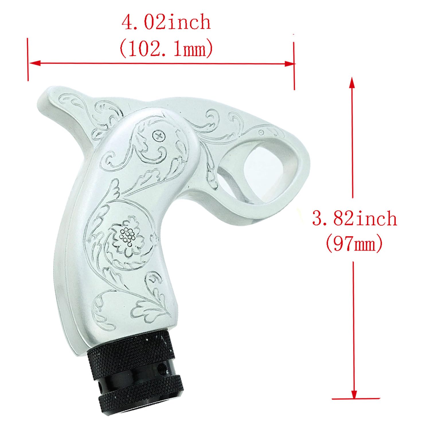 Abfer Cool Gear Shift Knob Unique Car Shifter Knobs Shifting Lever Handle Head Fit For Most Automatic Manual Vehicle (Silver)