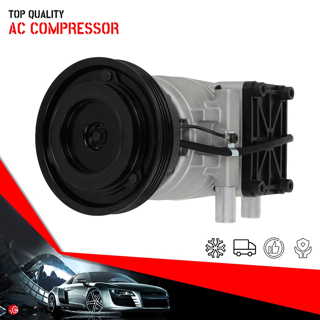 CCIYU A/C Compressor with Clutch 2003 2004-2005 for Kia Rio 1.6L Air Conditioning Compressor for 68123 A/C Air Compressor for Ca