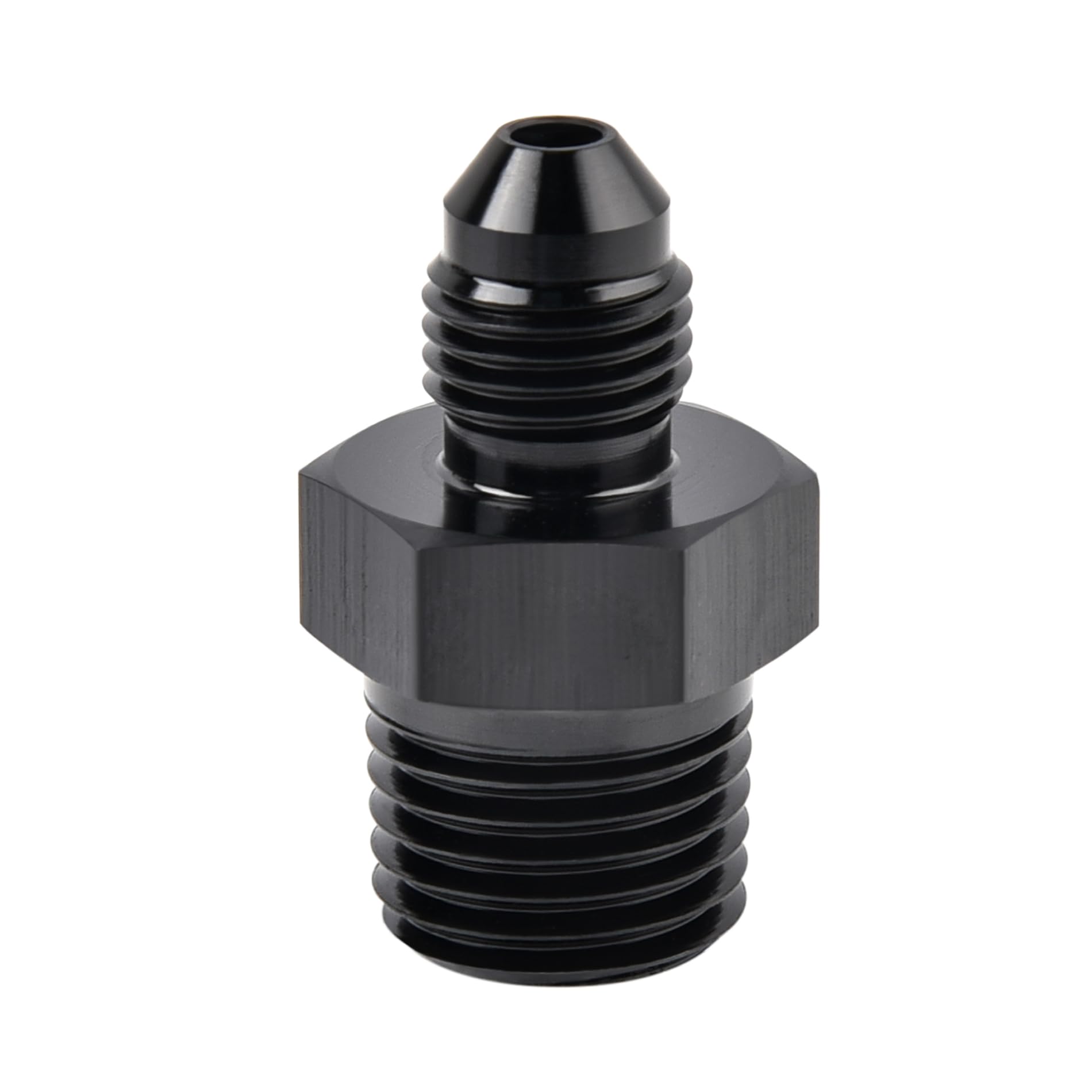 Evil Energy 3An Male Flare To 1/4'' Npt Pipe Fitting Adapter Aluminum Straight Black