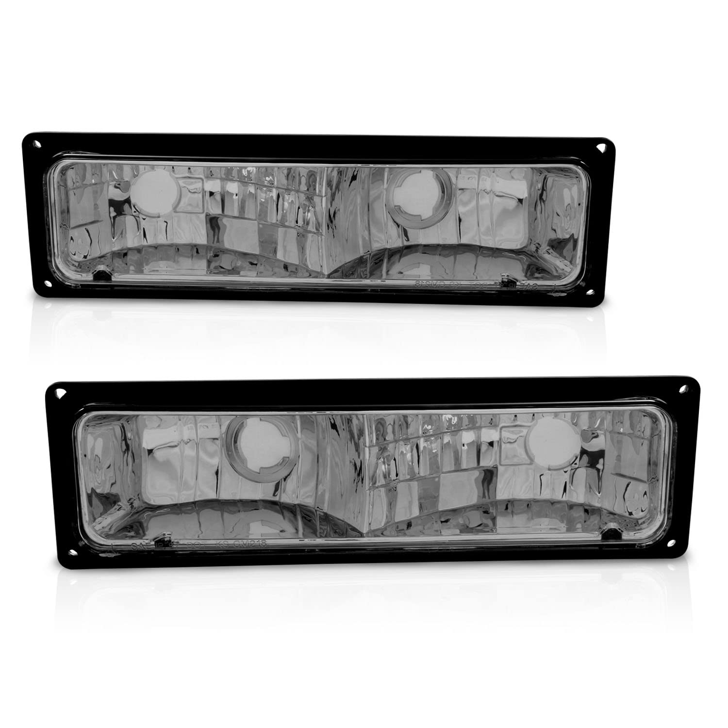 Amerilite Replacement Packing Turn Signal Lights Smoke Pair For 88-98 Chevy Full Size - Passenger And Driver Side
