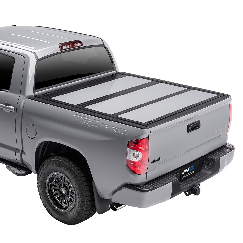A.R.E. Fusion Painted Hard Fold Truck Bed Tonneau Cover | Ar32006L-Pxr | Fits 2009 - 2018 Dodge Ram W/O Rambox 5' 7' Bed (67'), Paint Code: Pxr Brilliant Black