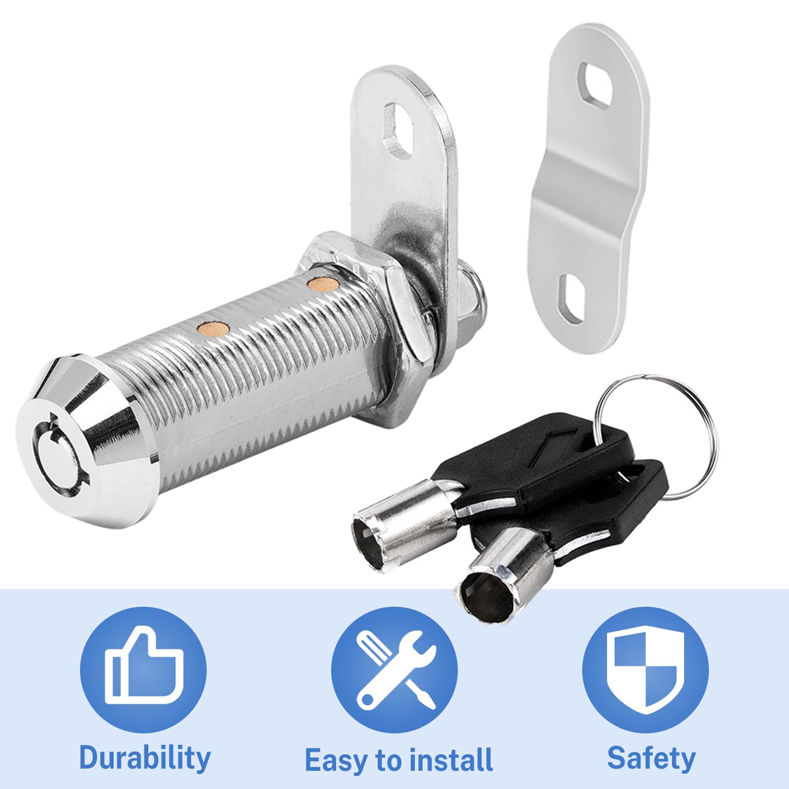 Sissinda Cam Locks Rv Storage Keyed Alike, 1-1/2'' Fits 1-1/4'' Max Door Thickness, Compartment Locks For Camper Trailer Cabinet