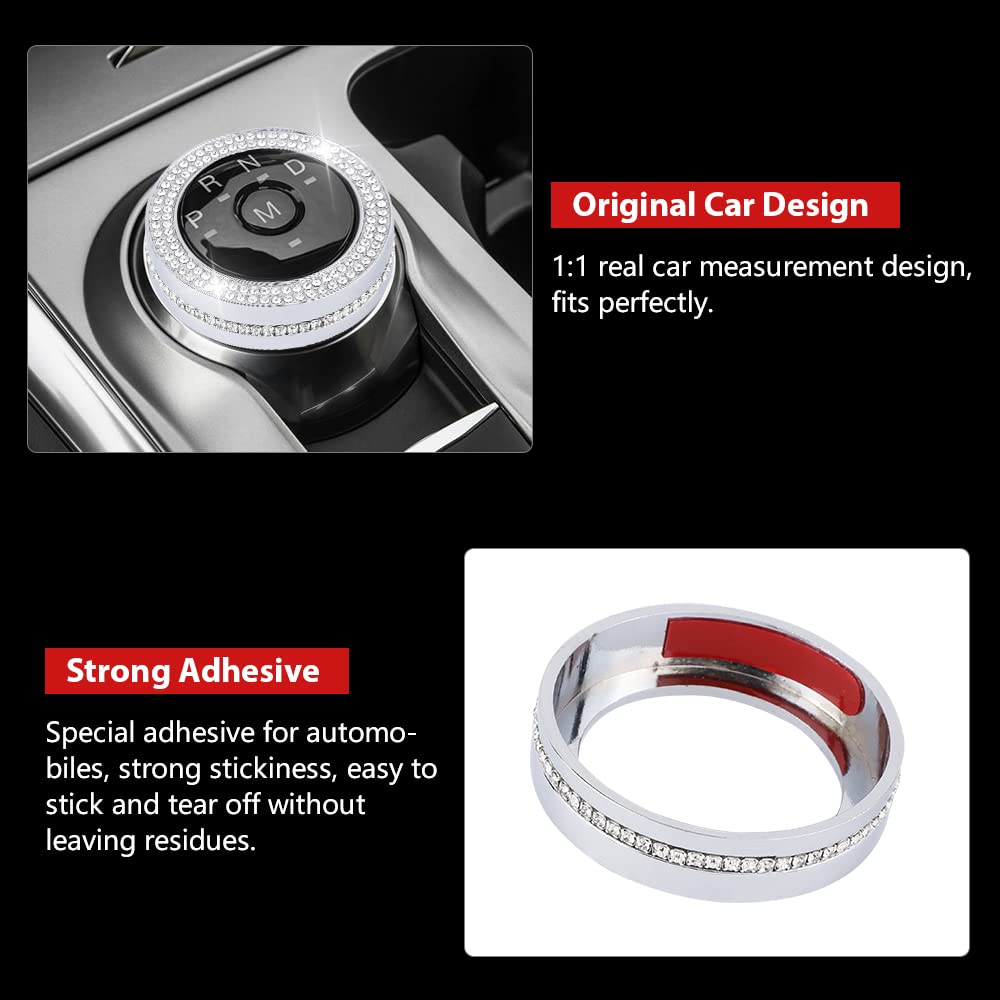 Pifoog Bling Explorer Accessories For Ford 2023 2022 2021 2020 Gear Shift Knob Cover Decal Crystal Prnd Switch Knobs Sticker Car
