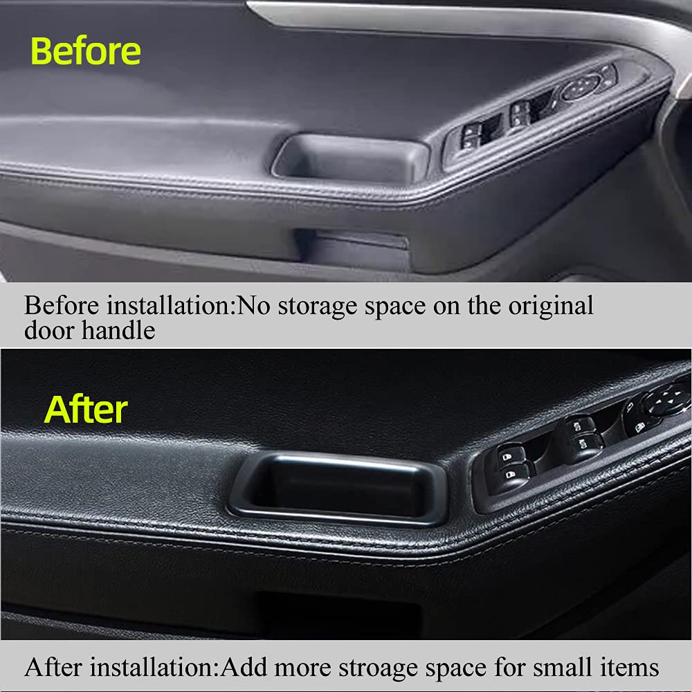 Vesul Front Row Door Organizer Compatible With Ford Explorer 2011 2012 2013 2014 2015 Armrest Storage Tray Phone Container Handl