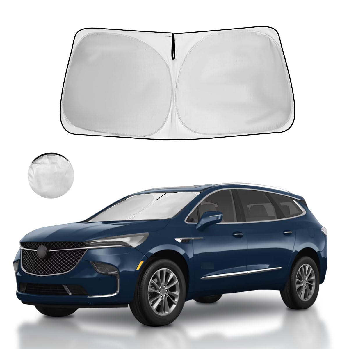 Hohuigo Windshield Sun Shade Custom Fit Buick Enclave 2025 2024 2023 2022 2021 2020 2019 2018 Window Sunshade For Preferred Esse