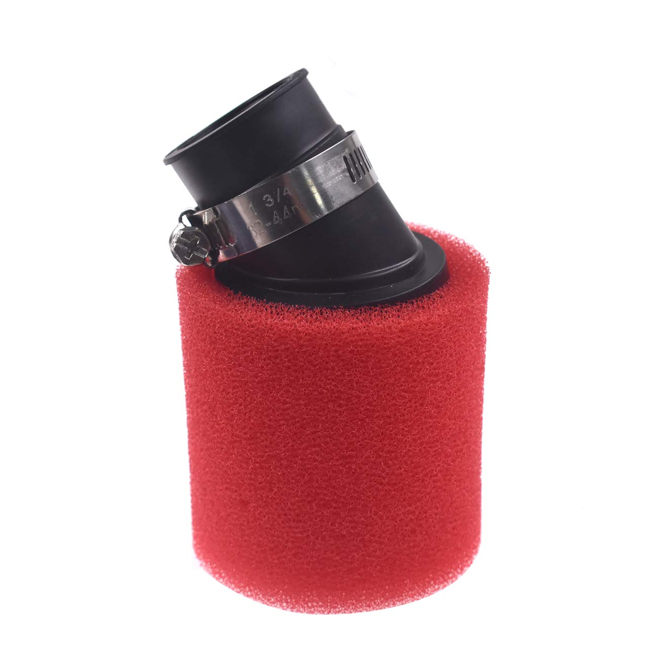 COEFEPIY 32mm Red Bent Air Filter Bent Foam Cleaner For 50cc 70cc 90cc 110cc 125cc Motorcycle ATV Quad Scooter Go Kart Moped Pit