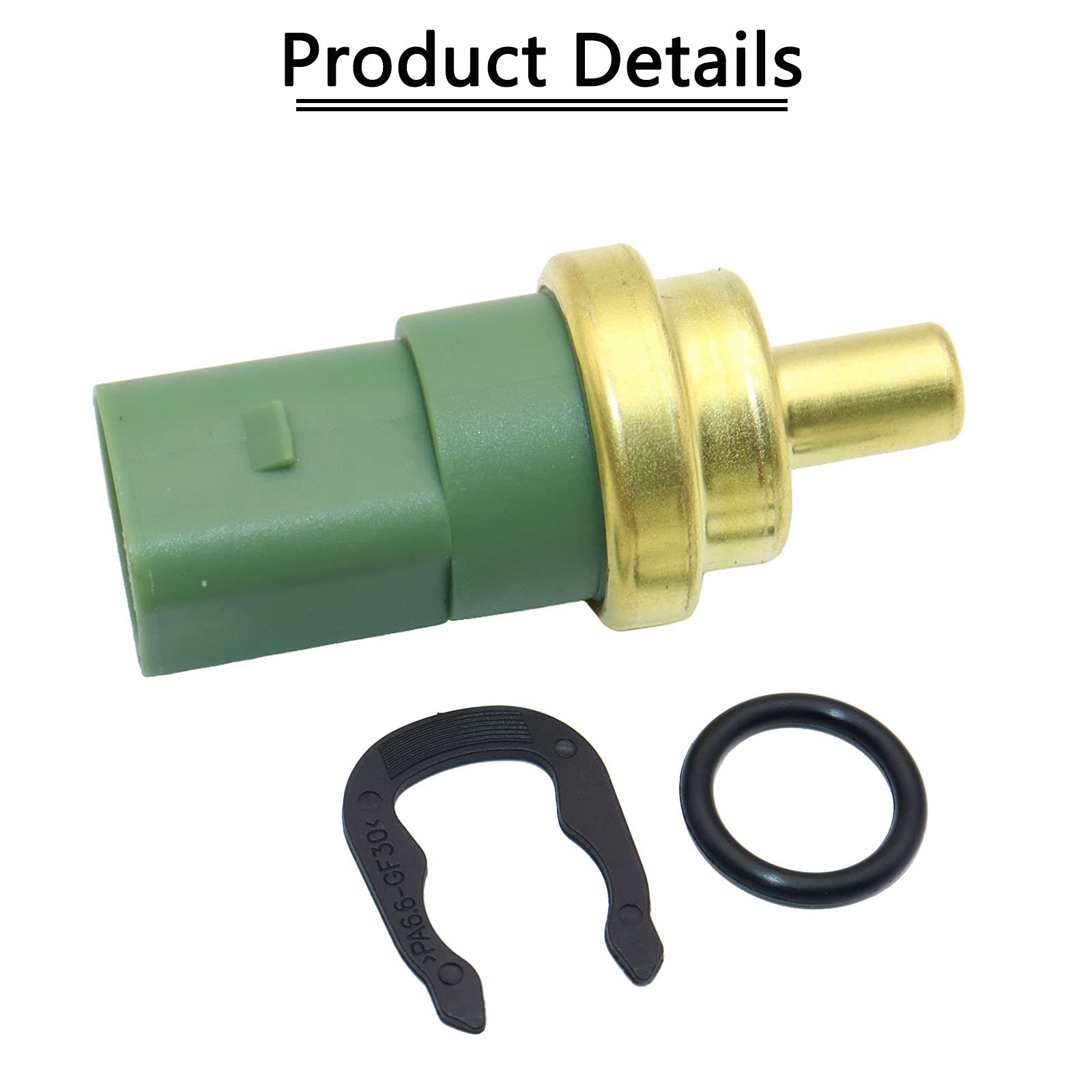 Kejsted Engine Temperature Sensor Sender 059 919 501A Compatible With Volkswagen Passat Golf Beetle Jetta Eurovan Cabrio Polo Audi A4 S4 A6 S6 Tt A8 S8 Rs4 Rs6 Allroad 1998-2010 059919501A