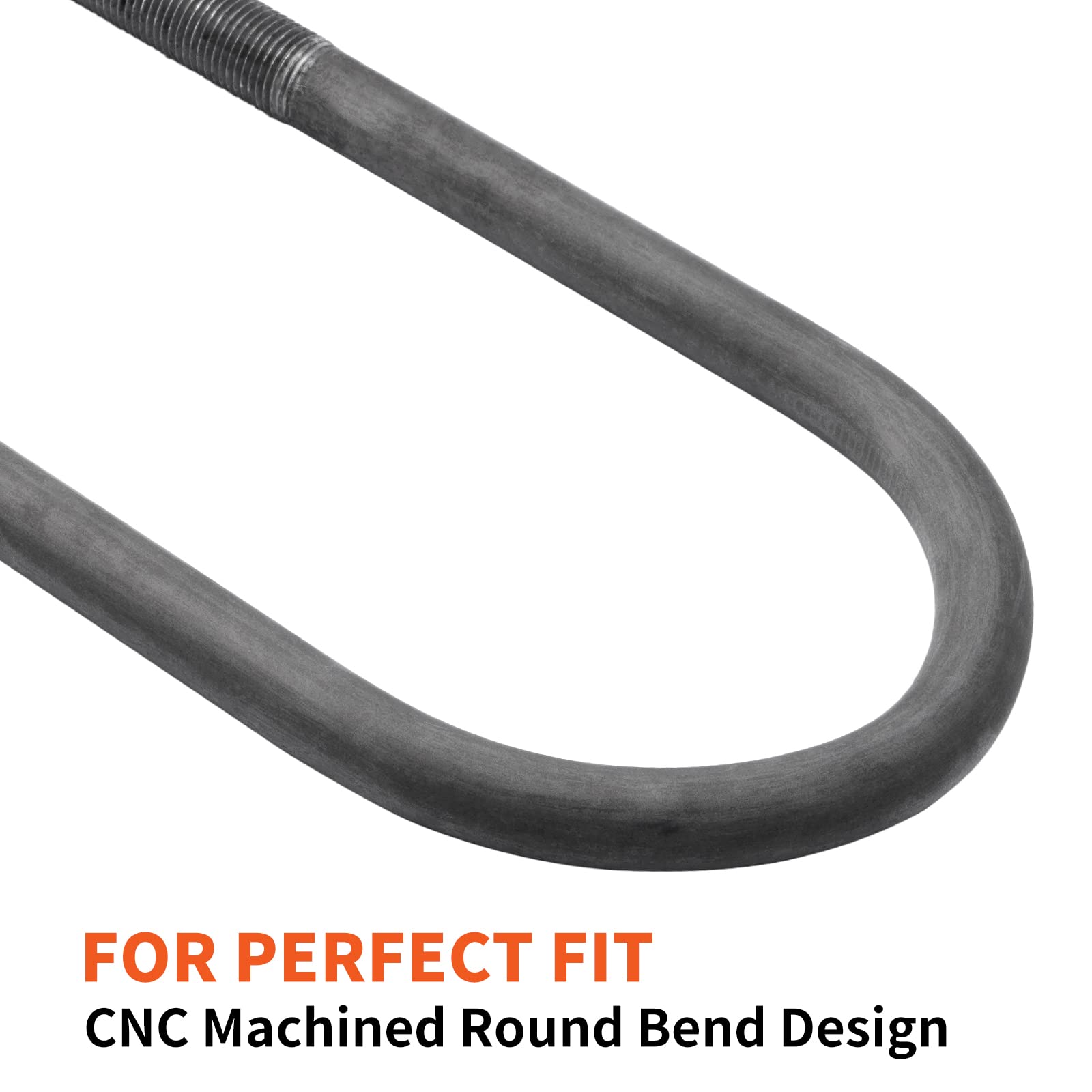 Sparkwhiz Trailer U Bolt Kit 7 Inch For 5,200-7,000 Lb Trailer Axle, 3' Round Axle, 1/2” Diameter, 2' Thread Pitch, 2 Pack