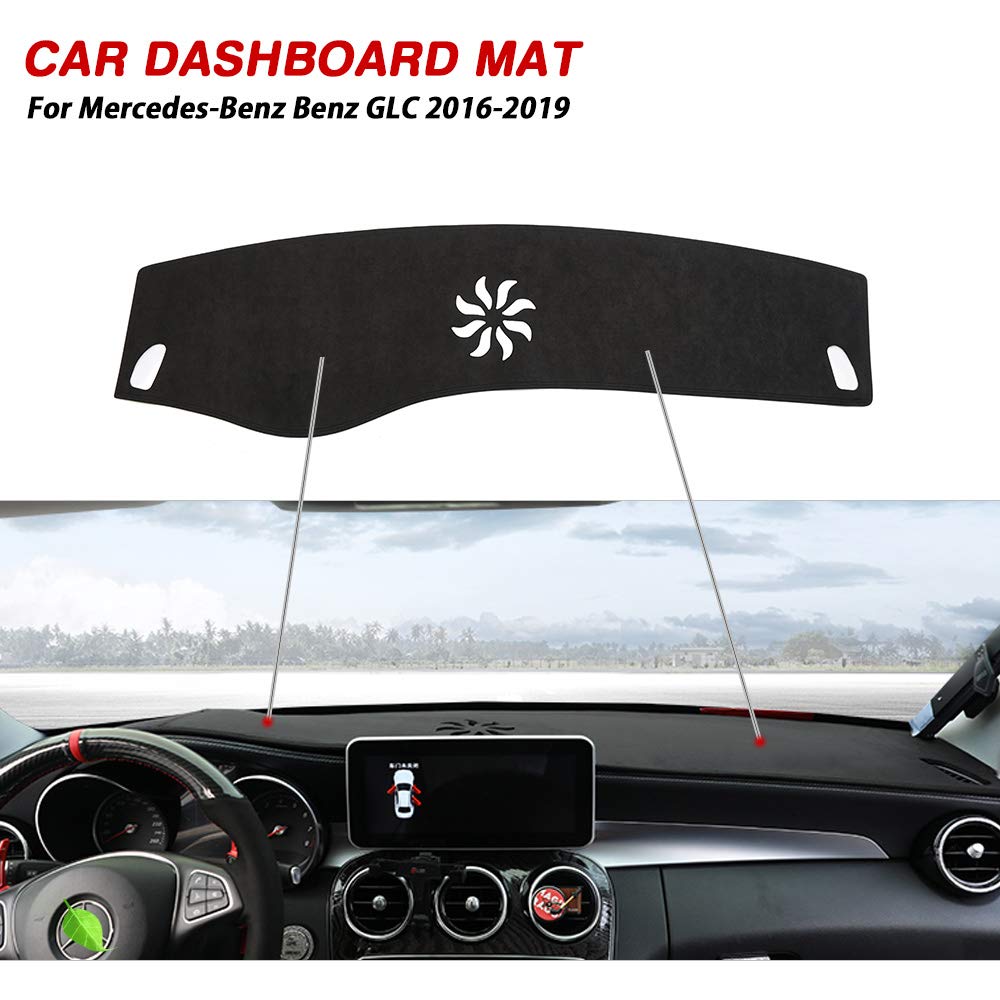 Cartist Suede Dash Mat for Mercedes Benz GLC 2016-2021 2022 Dash Cover Nonslip Dashboard Mat Protector Sunshade No Glare