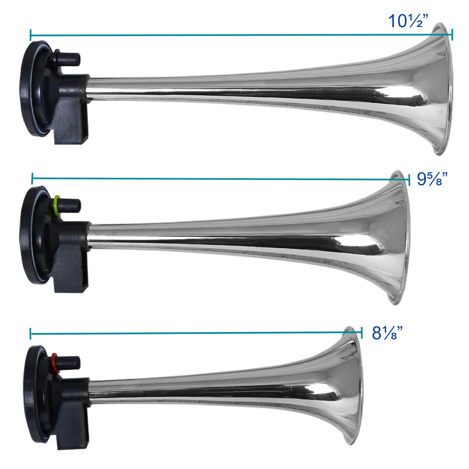 Spec-D Tuning 5Pc 12V 125Db Chrome ''La Cucaracha'' Musical Air Horn + Compressor