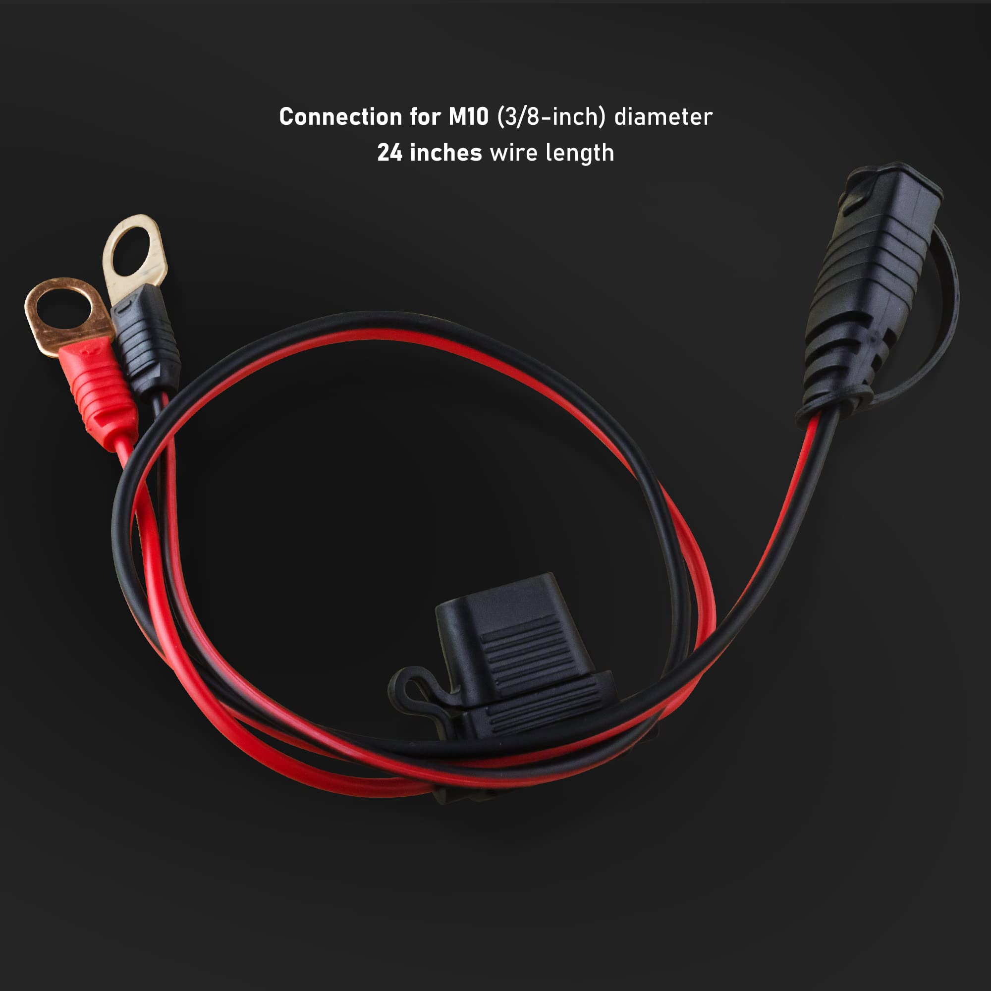 SafeAMP Wire Harness Compatible with NOCO GC008 X-Connect, M10 (3/8in) XL Eyelet Terminal Connector