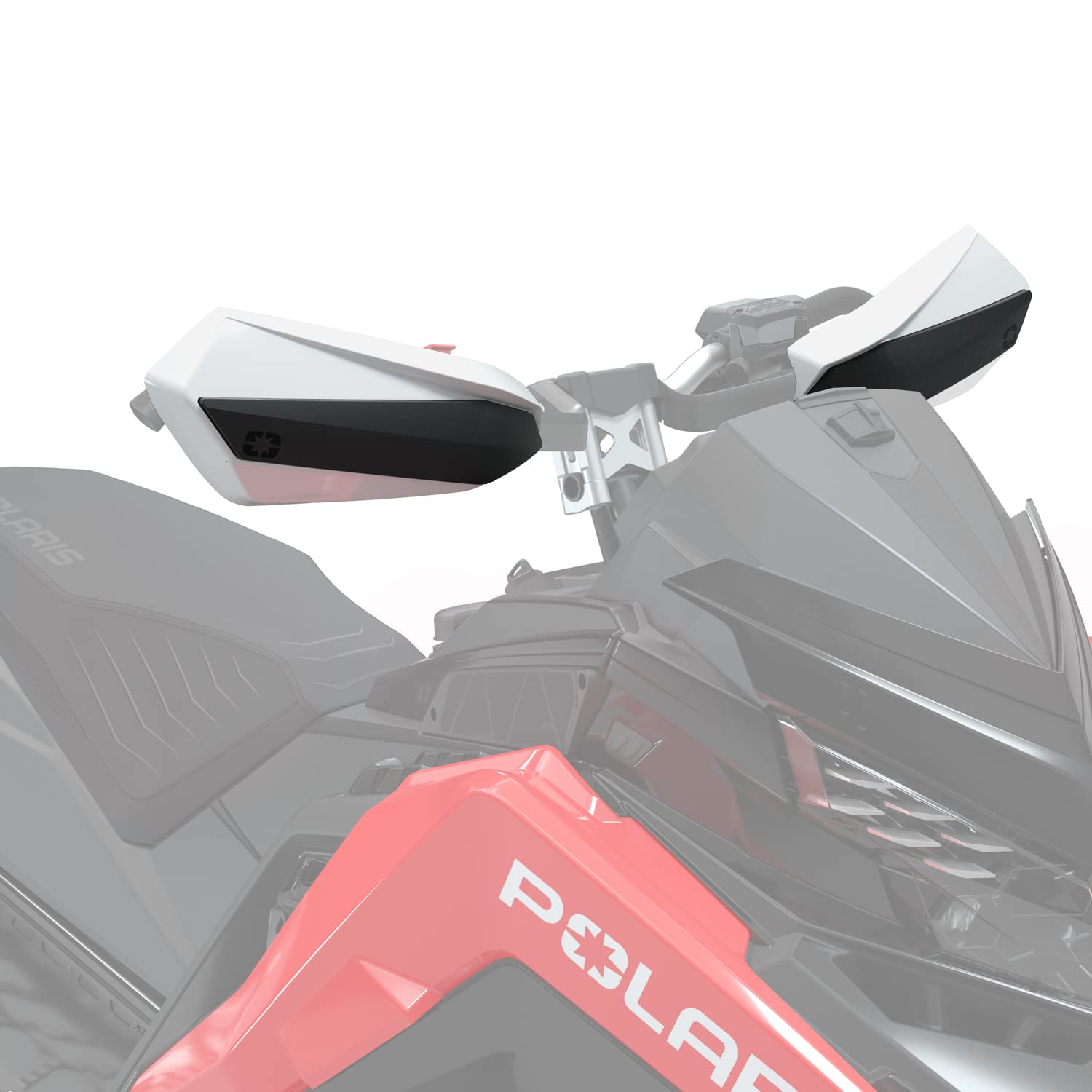 Polaris Snowmobile Matryx Defend Handguards, Pair, White Lightning, For Specific Switchback Assault 146, Switchback Xc 146, Indy Adventure 137, Indy Xc 137, Indy Vr1 129 Models And More - 2884616-599