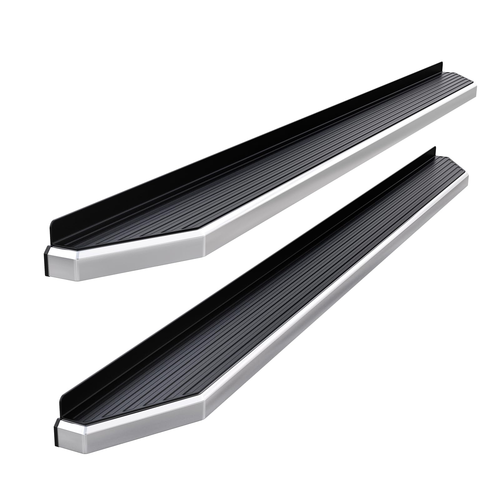 APS Polished Running Boards Compatible with Chevy Silverado GMC Sierra 2007-2018 Regular Cab & 2500 3500 HD 2019 (Exclude 07 Cla