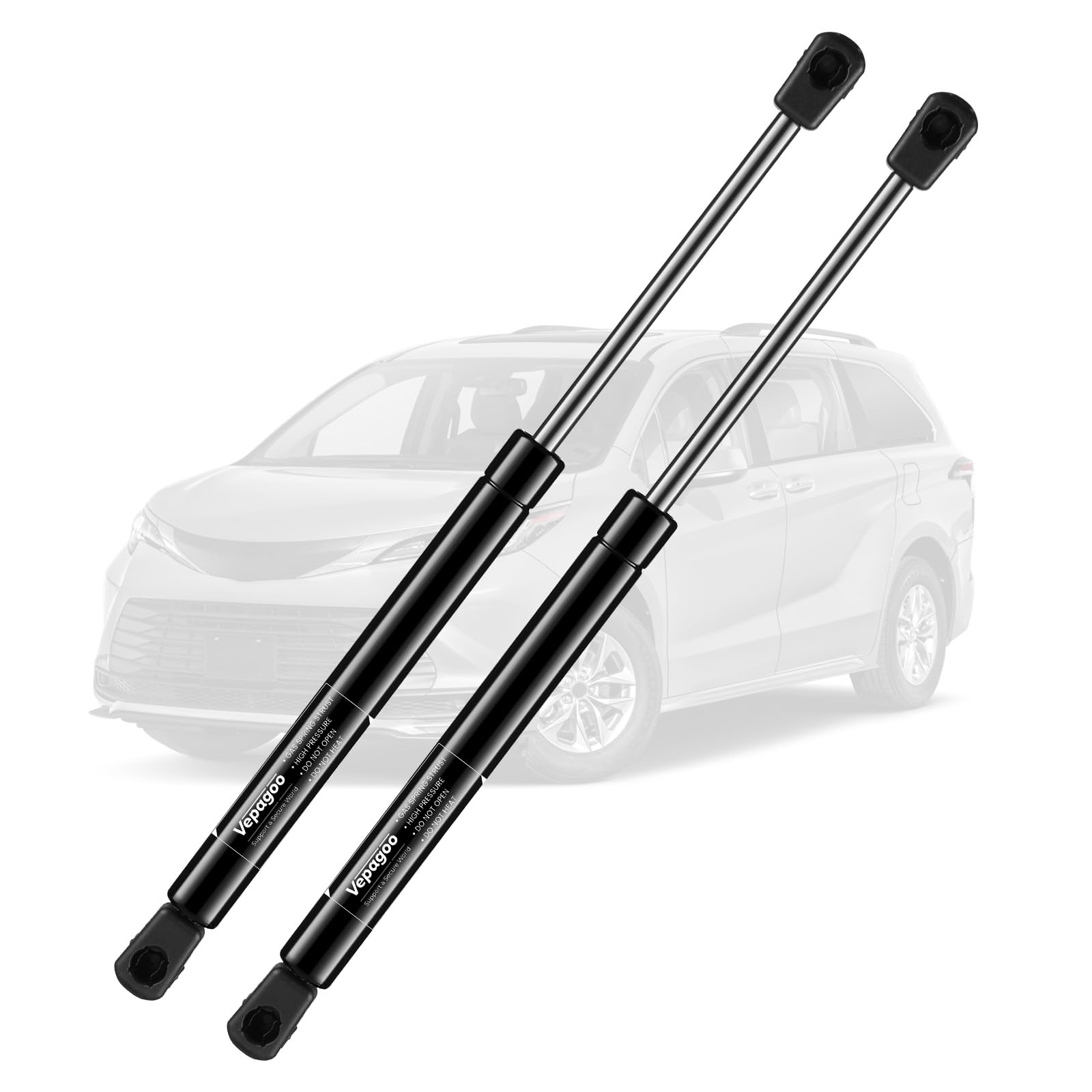 Vepagoo 6140 Rear Hatch Gas Struts for 2006-2010 Toyota Sienna, Tailgate Shocks for Passenger Back Door Lift Gate Springs Lift S