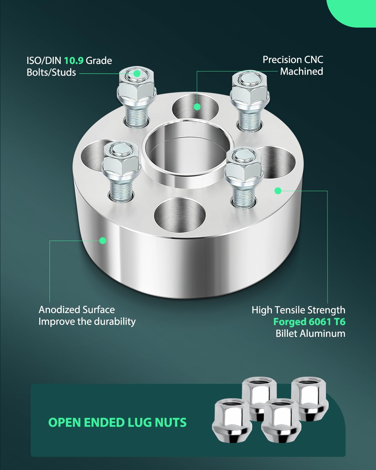 Scitoo 2 Inch 4X100 Wheel Spacers Adapters 4X100Mm To 4X100Mm 12X1.5 Studs Bore 56.1Mm Wheel Spacers Adapters Compatible With Fo