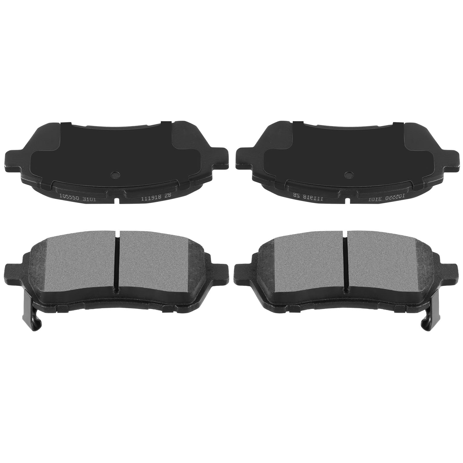 Automuto 4Pcs Front Semi-Metallic Disc Brake Pads Set D1454 For Ford For Fiesta 2011-2019