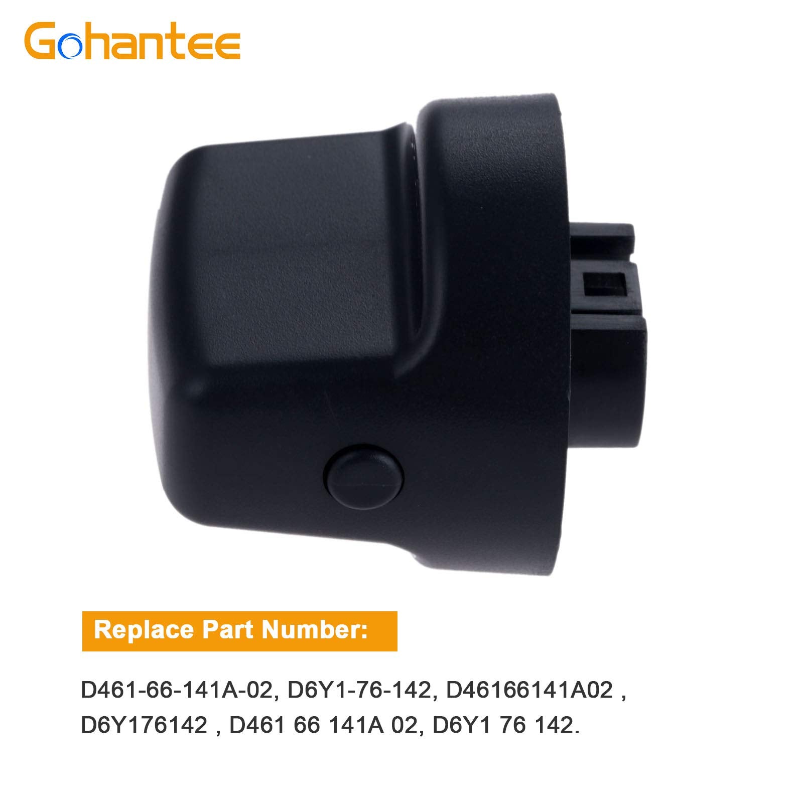 gohantee Ignition Key Knob Push Turn Switch Replacement for 2006-2012 Mazda 6, CX-7, CX-9 - Black