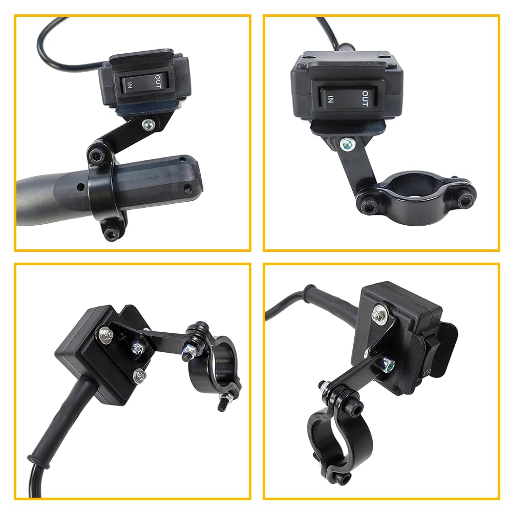 12V Toggle Winch Rocker Thumb Switch with Handlebar Control Line Mounting Bracket Kit Winch Switch for ATV UTV | Fits for Polari