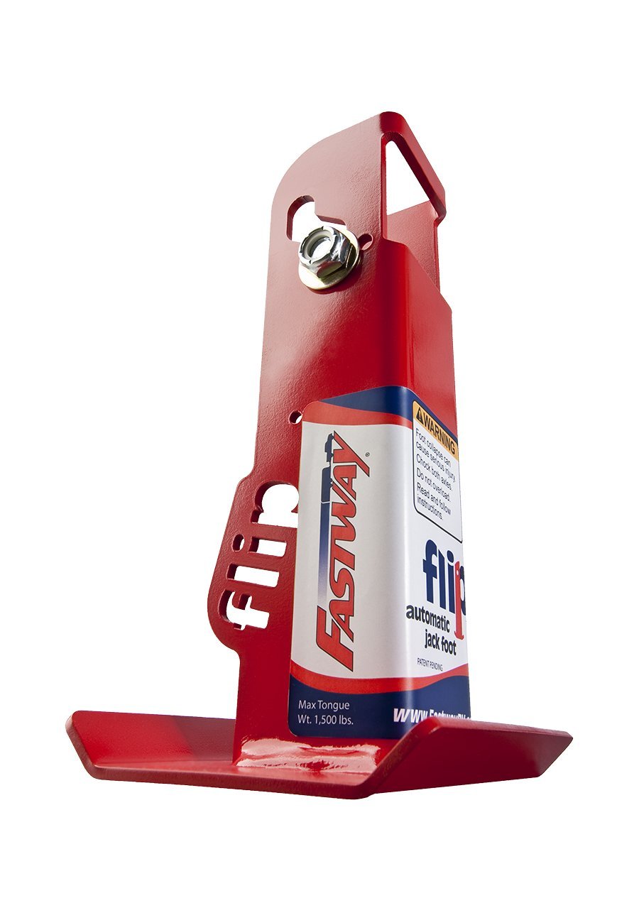 Fastway Flip 88-00-6500 Trailer Tongue Automatic Fold-Up Jack Foot Plate For 2 1/4'' Jacks-6'' Extension (2-Inch Inner Jack Tube