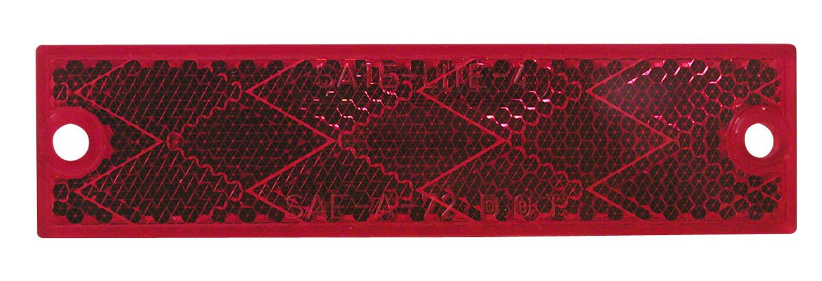 Pm V487R Red Rectangular Reflector 2 Count