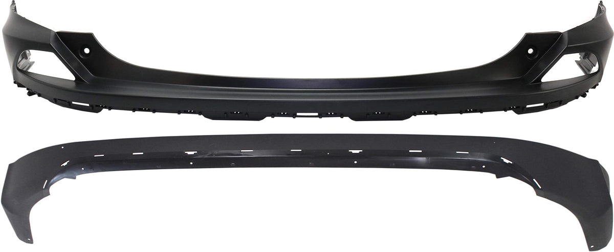 Garage-Pro Aftermarket Rear Bumper Cover Compatible with 2016-2018 Toyota RAV4 Upper and Lower, Set of 2