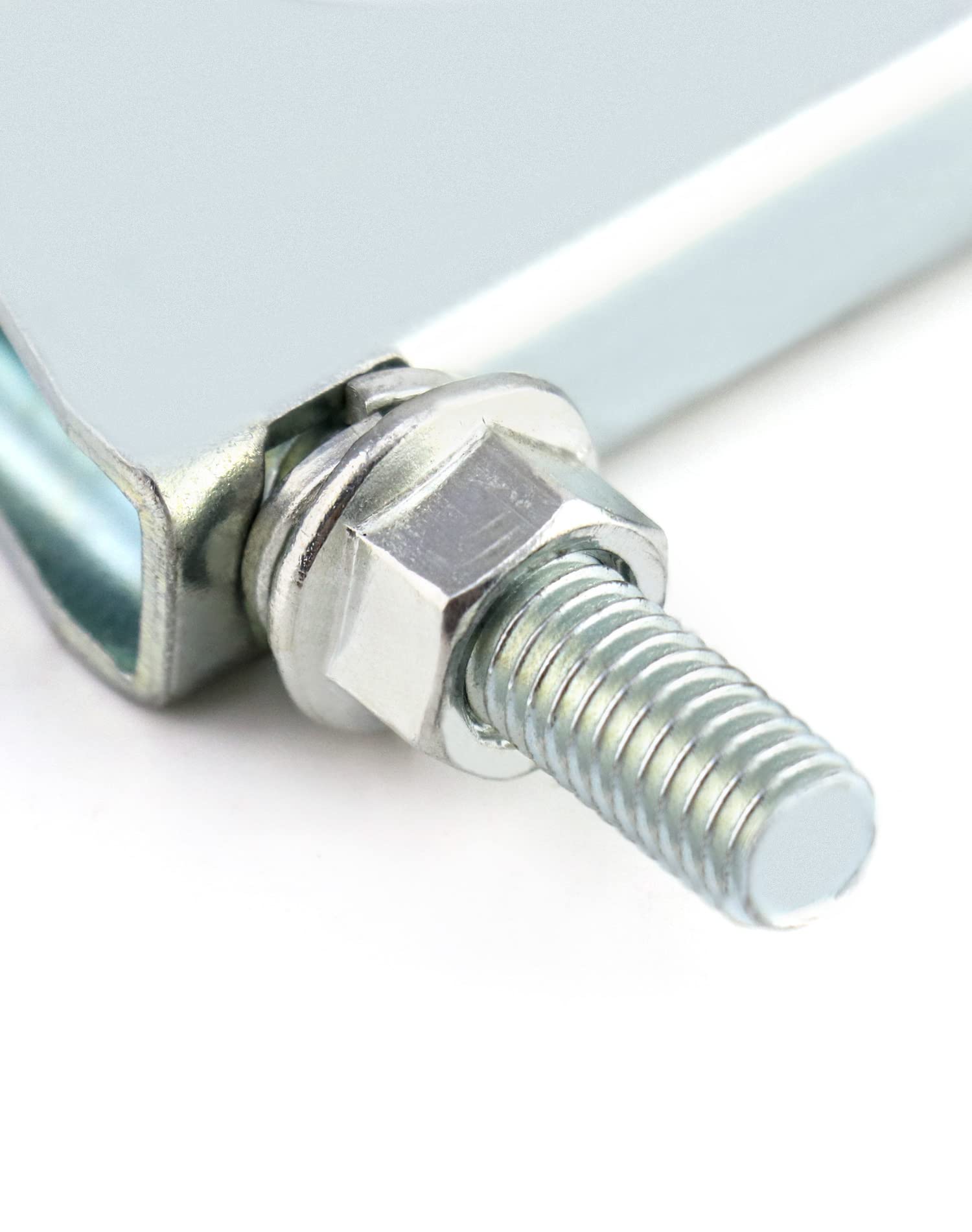 QWORK Stainless Steel U-Bolt Muffler/Exhaust Clamp, 2.5 Diameter, 4 Pack - Durable Exhaust Hook for Secure Installation