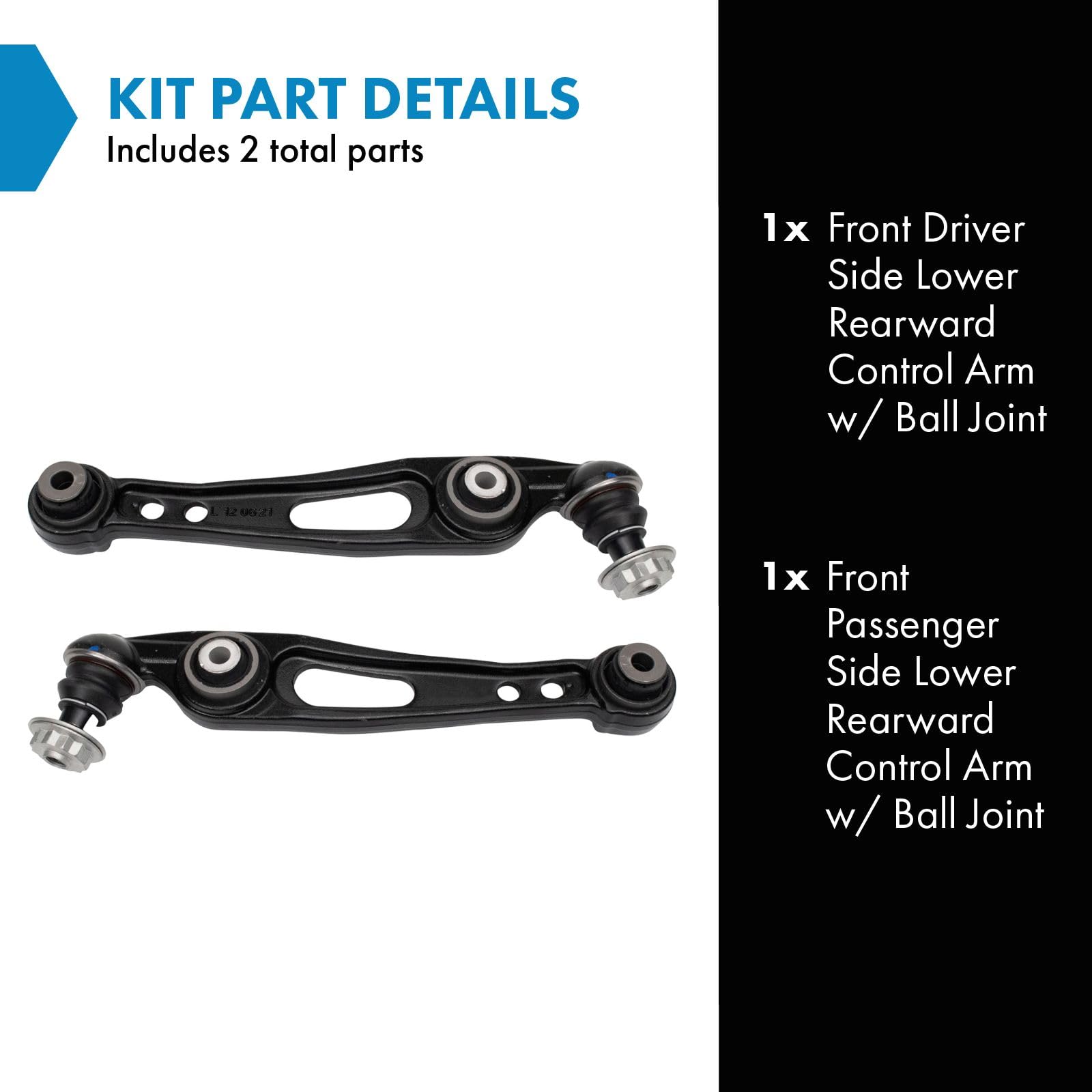 Trq Front Lower Control Arm With Ball Joint Set Compatible With 2013-2018 Land Rover Range Rover 2014-2017 Range Rover Sport