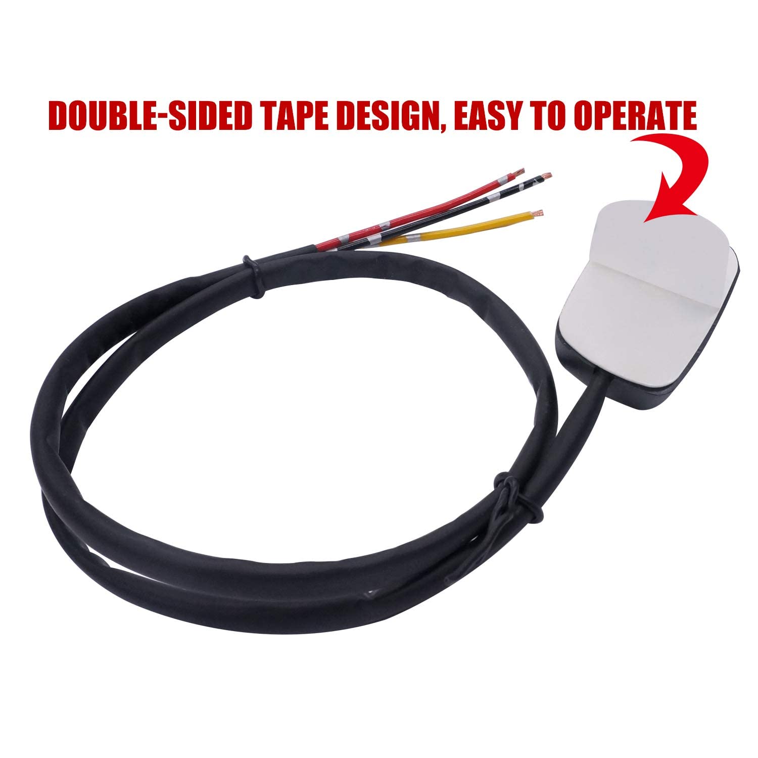Twtade Paste Type Switch Car Push Button Switch With Led Light On/Off Dc12V/10A 24V/5A Water Drop Shape Diy Car Switch Spst Rocker Switch With 24'' Cable For Various Lamps And Lanterns H-016