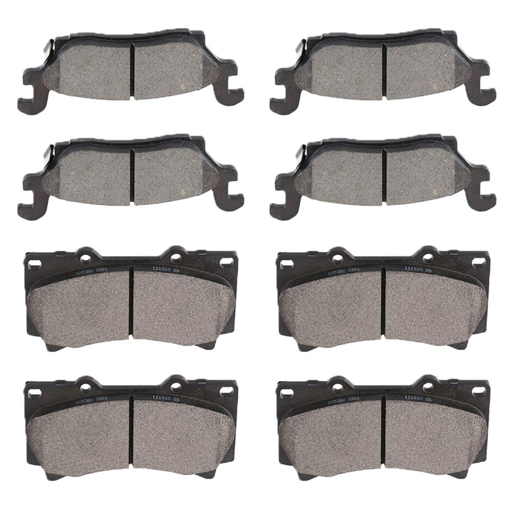 Ceramic Brake Pads Kits,Scitoo 8Pcs Brakes Pads Set Fit For 2006-2010 For Hummer H3,2009-2010 For Hummer H3T