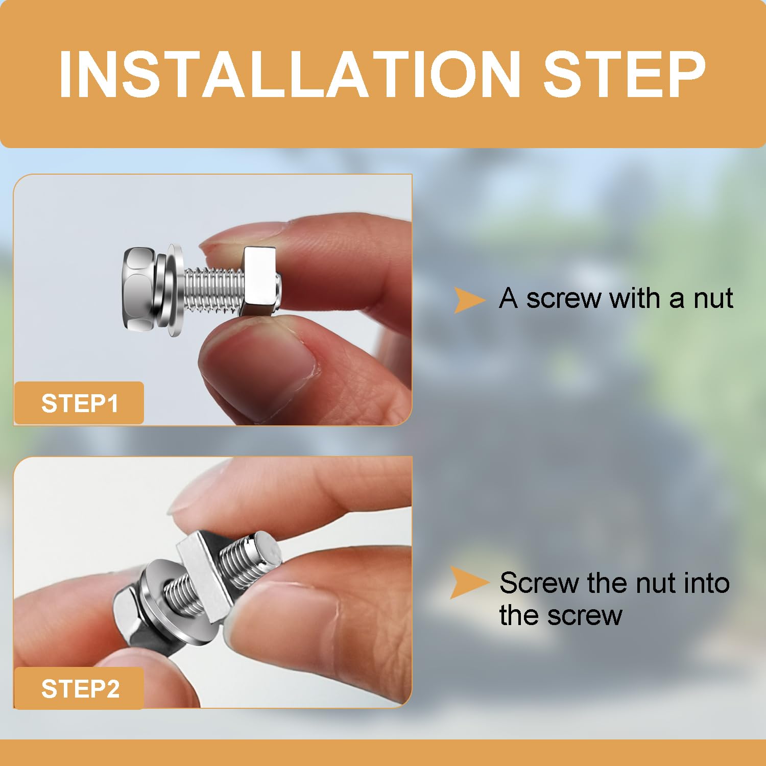 Zdwfdc 72Pcs Battery Terminal Motorcycle Bolts And Nuts Kit M6*10/12/14/16/18/20Mm 304 Stainless Steel Battery Bolt With Square