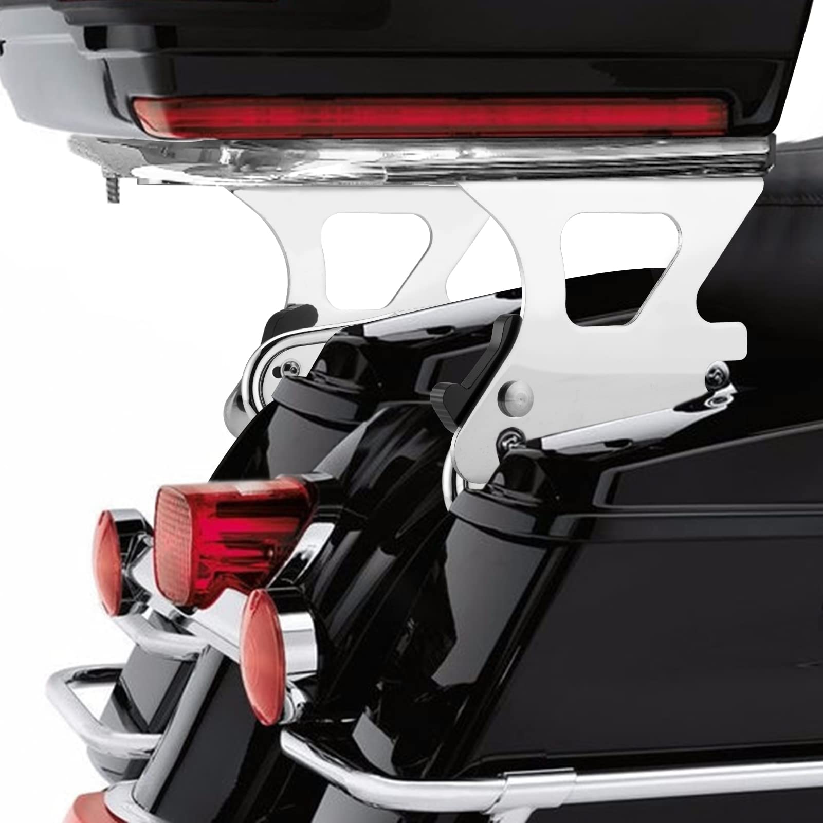 Dasen Two-Up Tour Pack Mounting Luggage Rack Quick-Deatach With Docking Hardware Kit Compatible With Harley Touring Road Glide Street Glide Electra Glide Road King 1997-2008