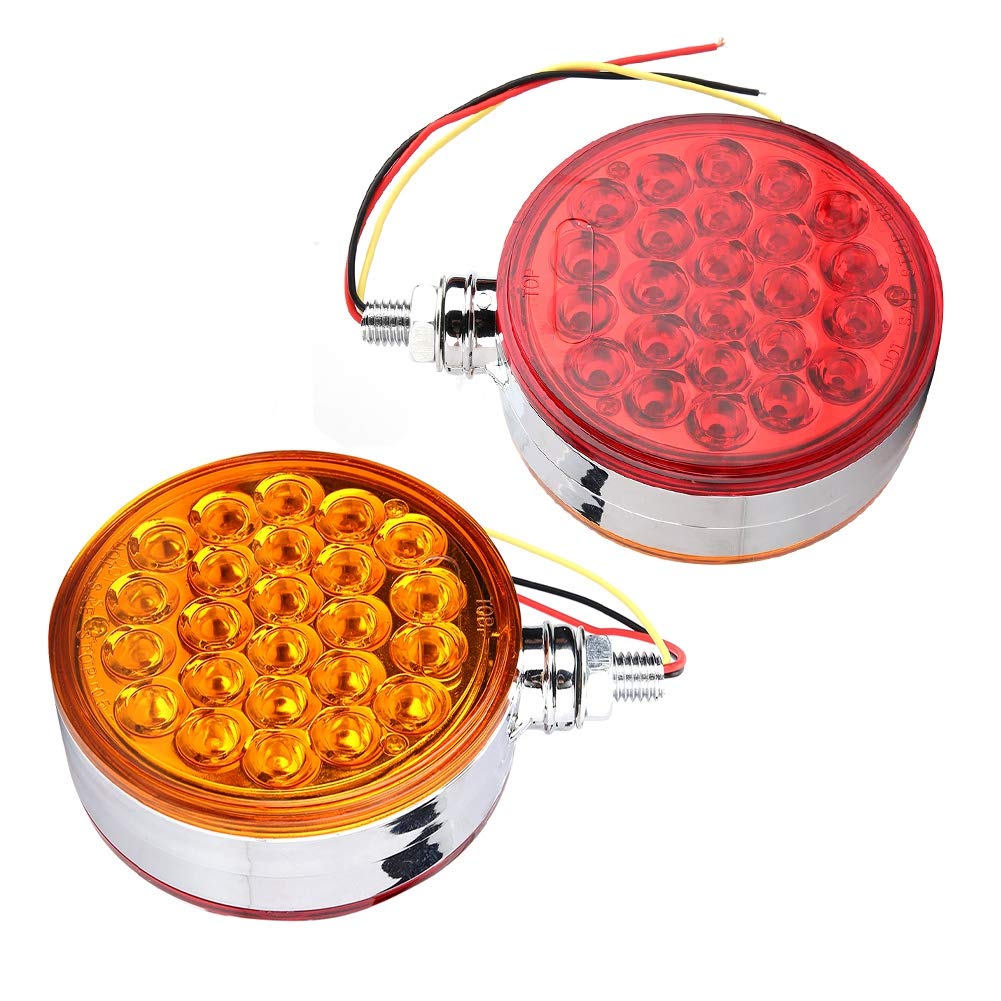 Led Marker Light,48Led Double Face Single Stud Mount Side Marker Reflective Sealed Light Waterproof For Trailer Truck