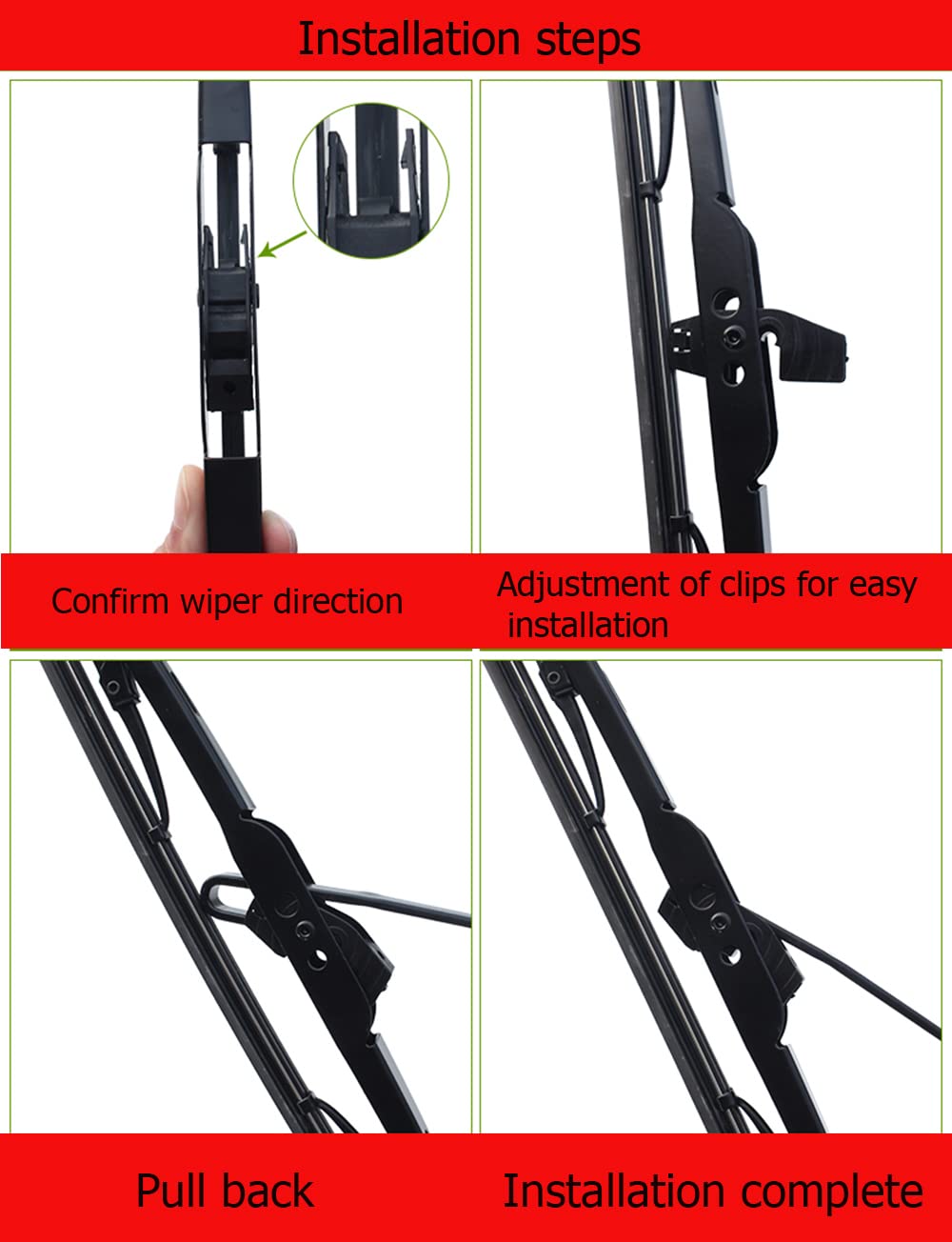 Front Windscreen Wiper Blades 22 + 21 Oem Quality For Original Equipment Replacement (Pack Of 2)