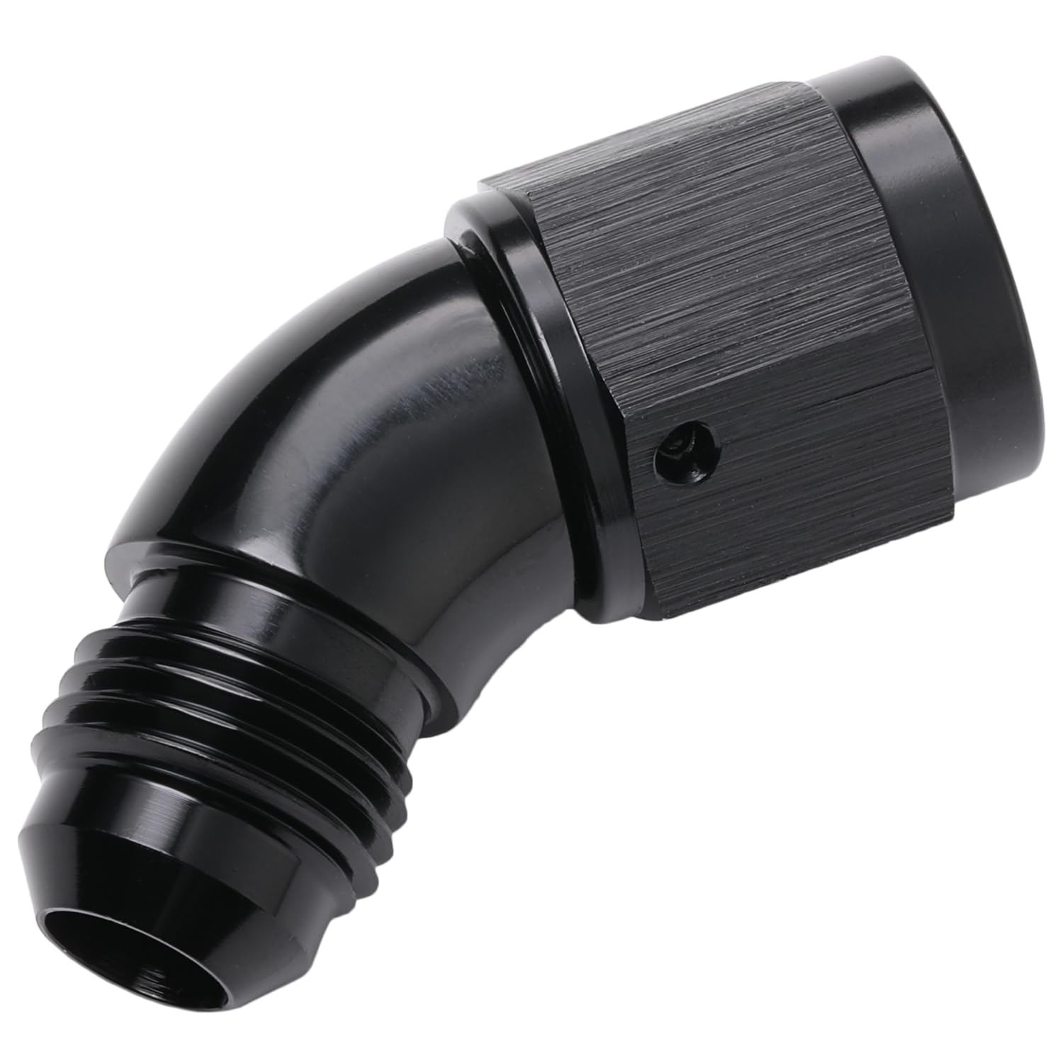 Podavelle 45 Degree 6An Male To 6An Female Swivel Full Flow Fitting Adapter Coupler Aluminum Black