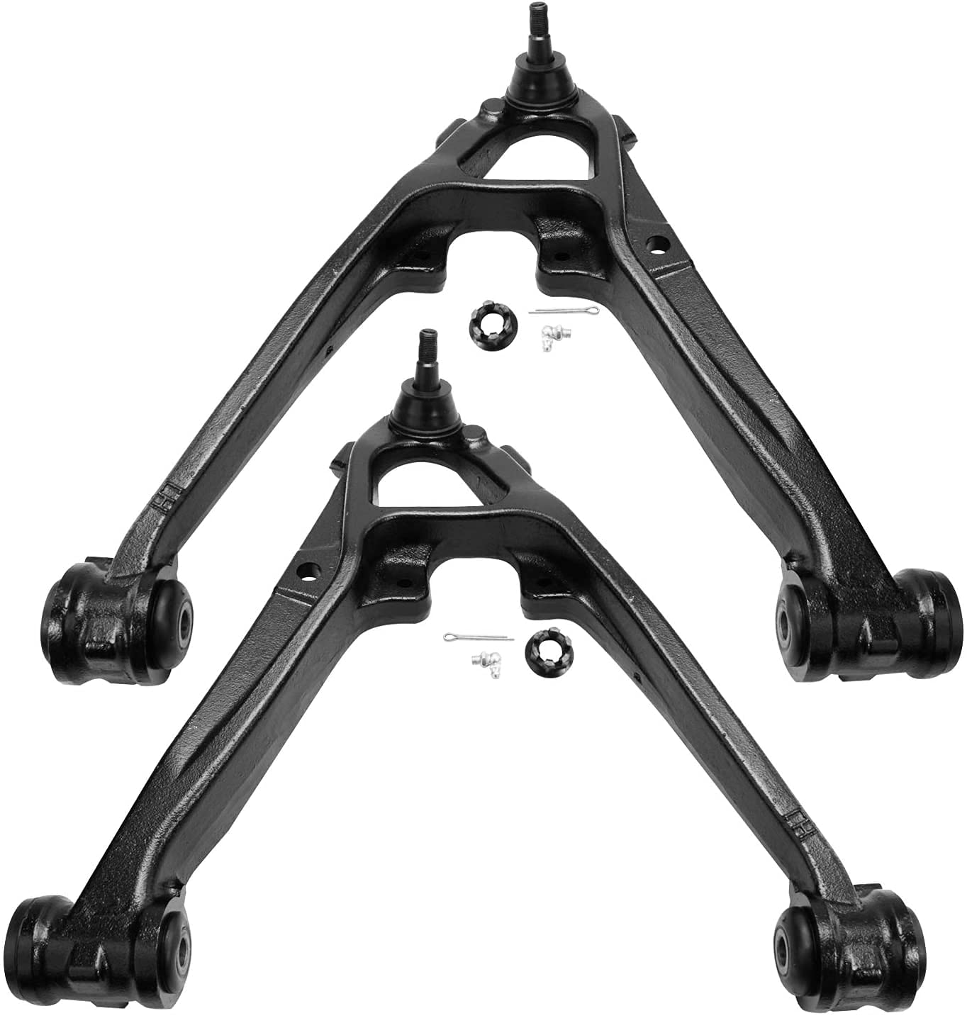 Detroit Axle - 4pc Front Control Arms for Chevy Silverado GMC Sierra Yukon XL Suburban 1500 Avalanche Tahoe Cadillac Escalade EX